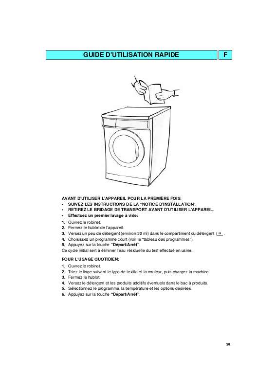 Mode d'emploi WHIRLPOOL ALPINE 1300