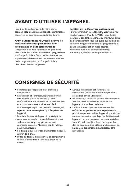 Mode d'emploi WHIRLPOOL AMD 323/1