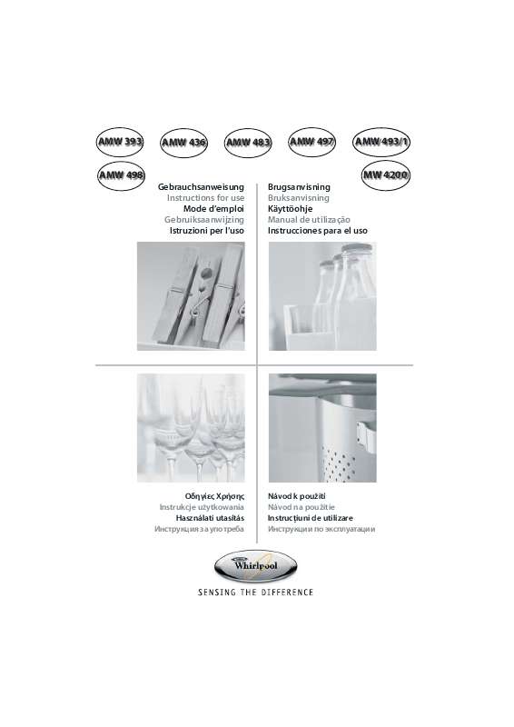 Mode d'emploi WHIRLPOOL AMW 393/NB