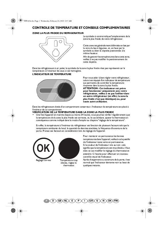 Mode d'emploi WHIRLPOOL ARC 5731