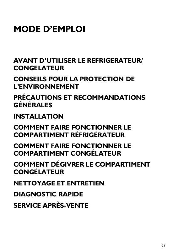 Mode d'emploi WHIRLPOOL ARC 5781
