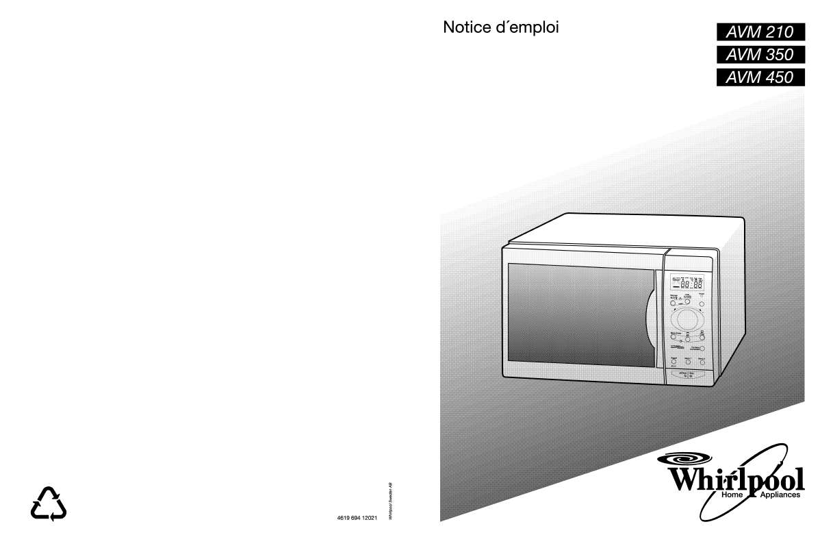 Mode d'emploi WHIRLPOOL AVM 210 WP AV