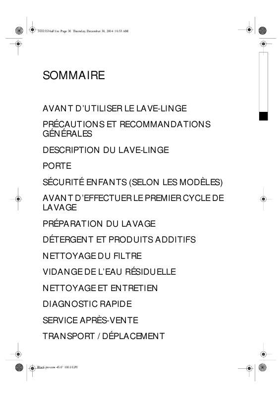 Mode d'emploi WHIRLPOOL AWO 9563/S