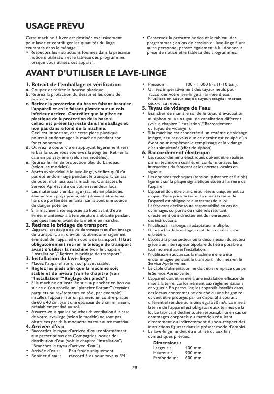 Mode d'emploi WHIRLPOOL BOCA080/E
