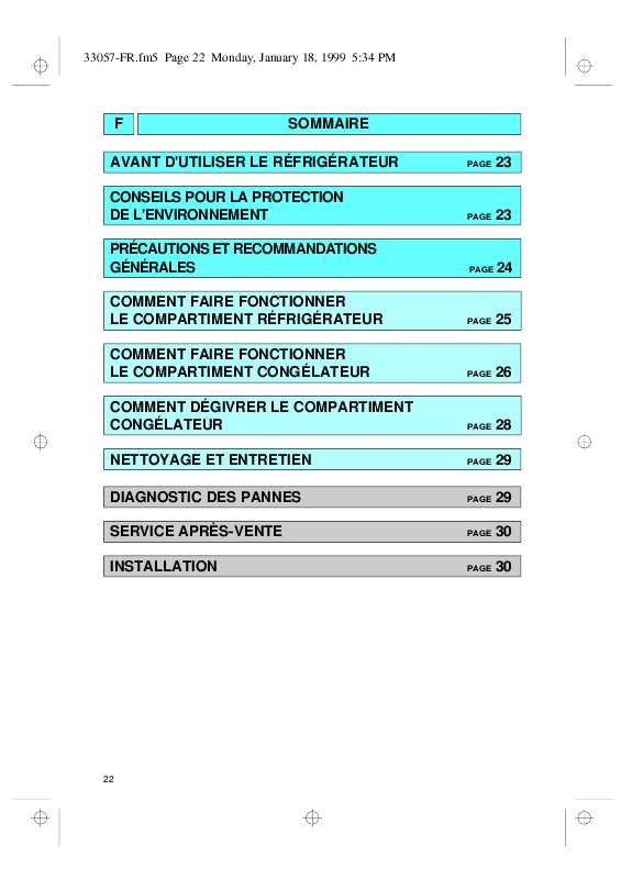 Mode d'emploi WHIRLPOOL CBA 322/G