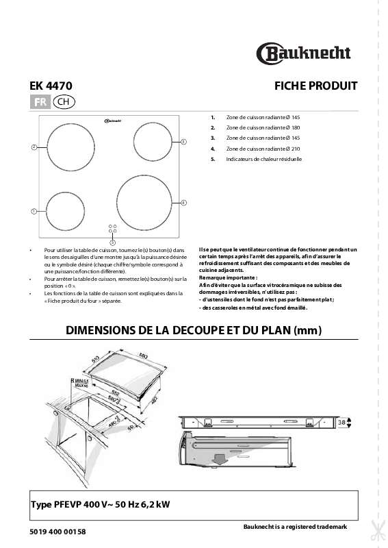 Mode d'emploi WHIRLPOOL EK 4470 IN