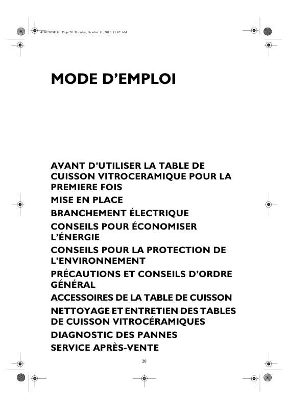 Mode d'emploi WHIRLPOOL ETII 6640 NE