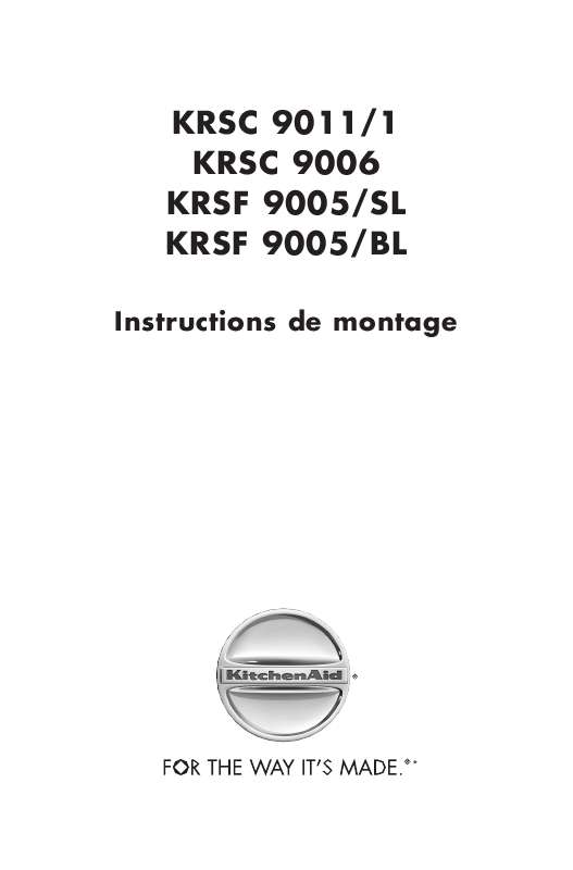Mode d'emploi WHIRLPOOL KRSC - 9006 I
