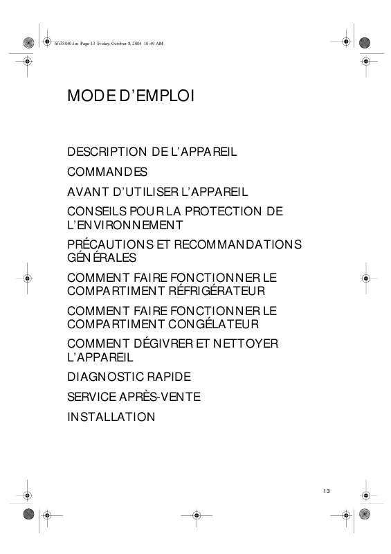 Mode d'emploi WHIRLPOOL KS3122BUU/A02