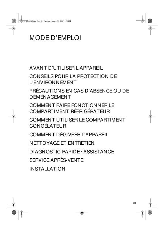 Mode d'emploi WHIRLPOOL KVIE 3424/A -LH