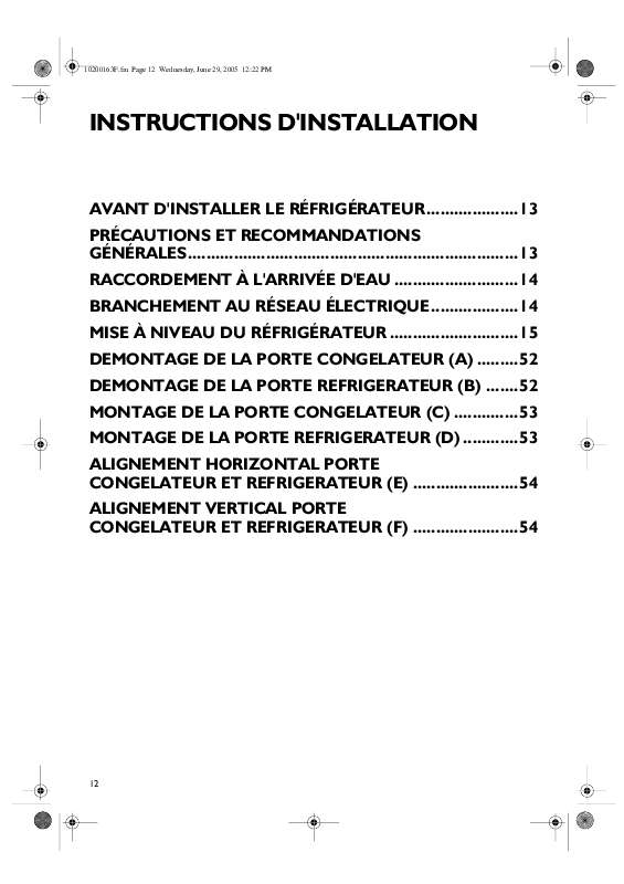 Mode d'emploi WHIRLPOOL S20D RBB32-A/G