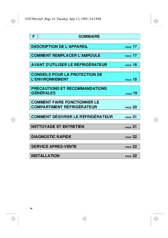 Mode d'emploi WHIRLPOOL T141R/G