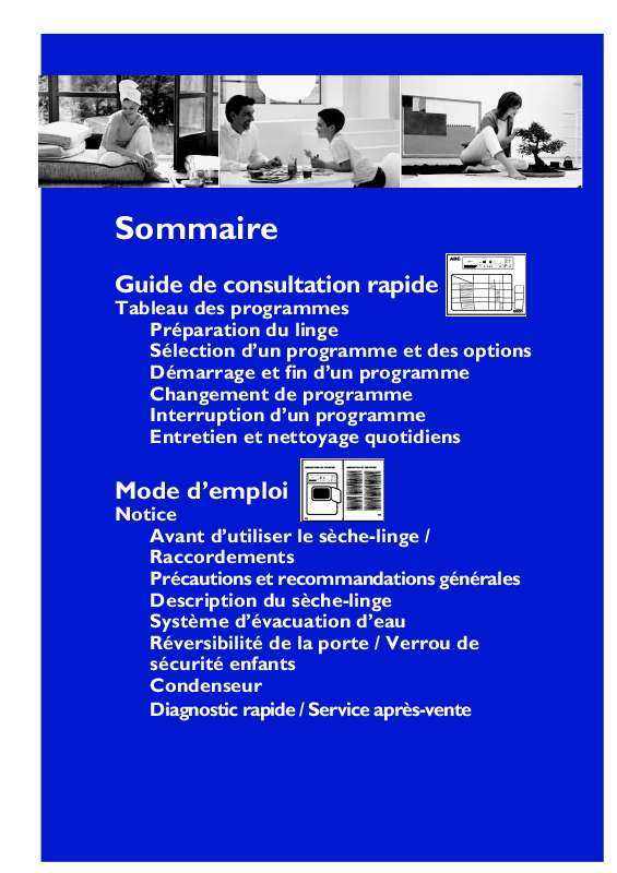 Mode d'emploi WHIRLPOOL TRKP SYMPHONY
