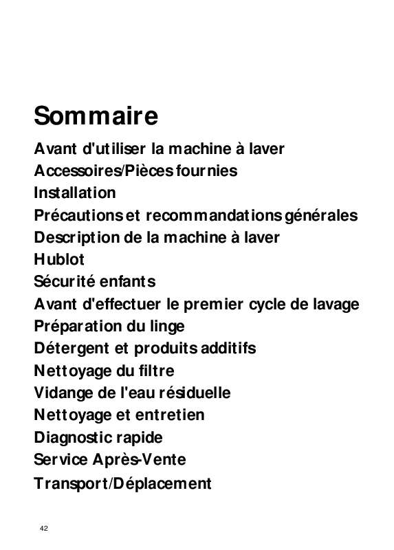 Mode d'emploi WHIRLPOOL WAK SYMPHONY 1400