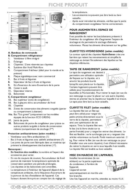 Mode d'emploi WHIRLPOOL WBE3623 NFWF