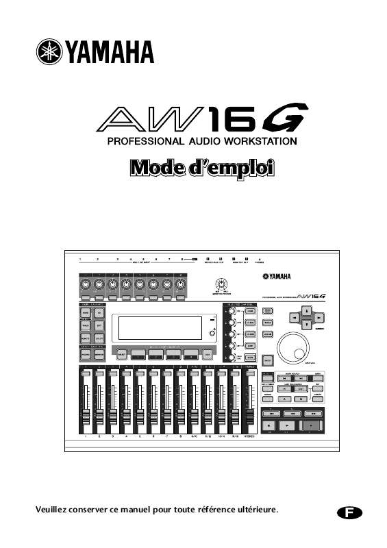 Notice YAMAHA AW16G Trouver une solution à un problème YAMAHA AW16G mode d'emploi YAMAHA AW16G