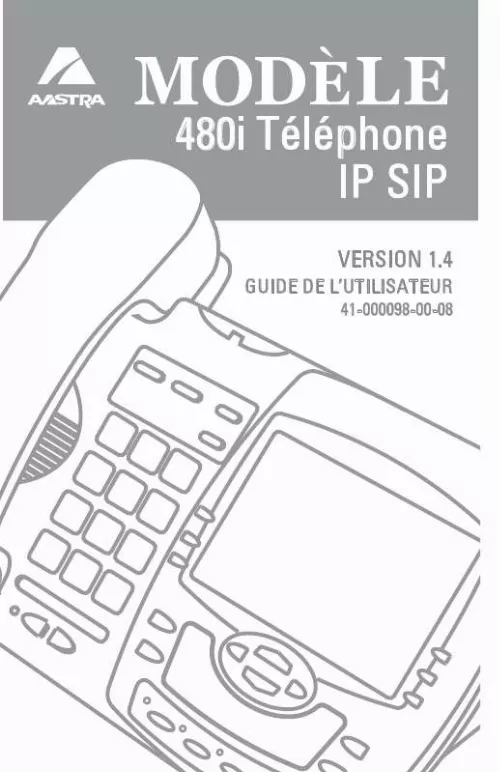 Mode d'emploi AASTRA 480I IP SIP PHONE