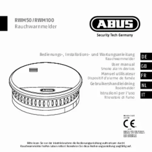 Mode d'emploi ABUS RWM250