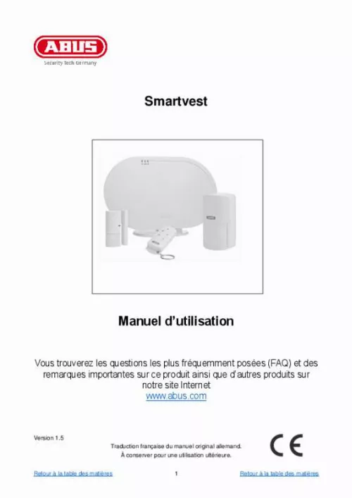 Mode d'emploi ABUS SMARTVEST FURM35000A