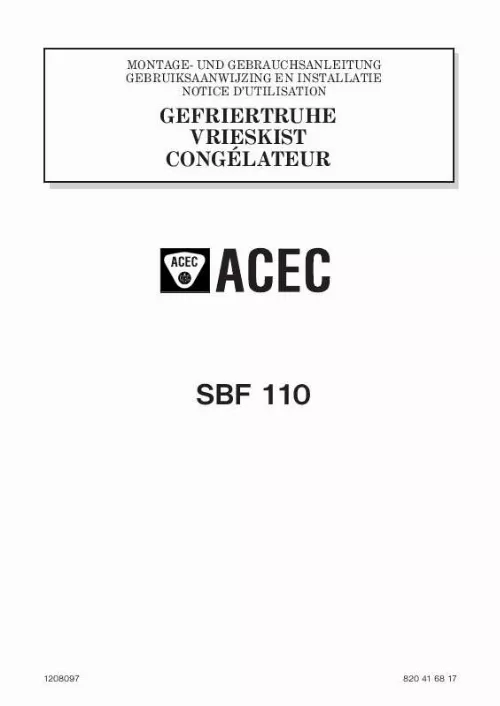 Mode d'emploi ACEC SBF110