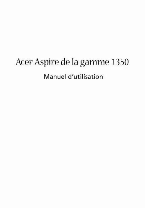 Mode d'emploi ACER ASPIRE 1350