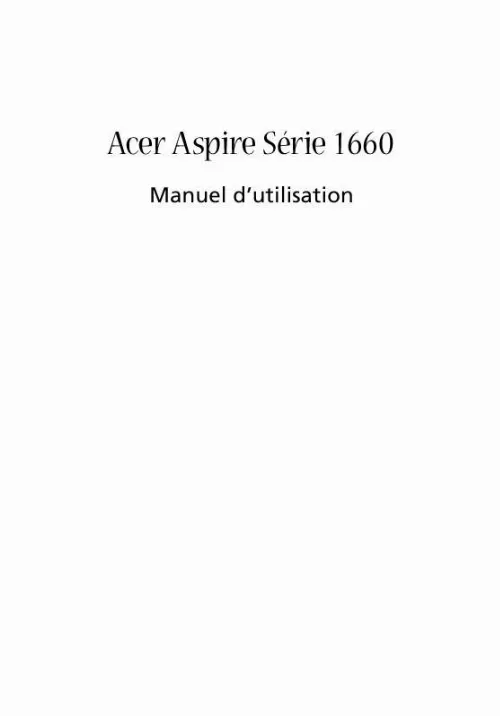 Mode d'emploi ACER ASPIRE 1660