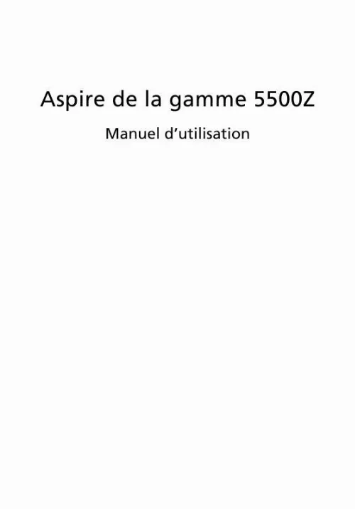 Mode d'emploi ACER ASPIRE 5500