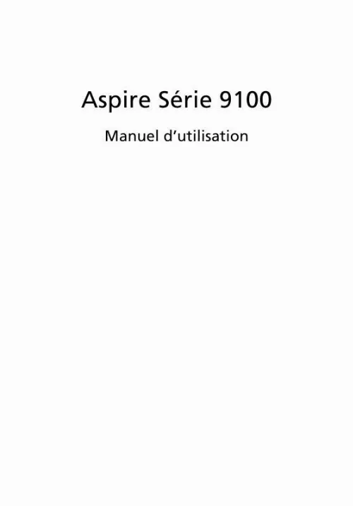Mode d'emploi ACER ASPIRE 9100
