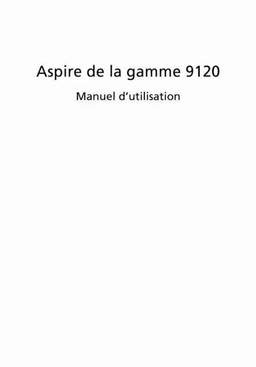 Mode d'emploi ACER ASPIRE 9120