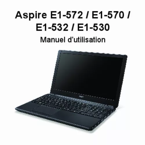 Mode d'emploi ACER ASPIRE E1-570-33214G50MNII