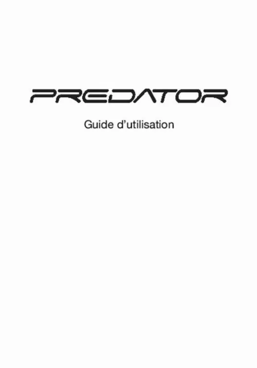 Mode d'emploi ACER ASPIRE PREDATOR G3620-033