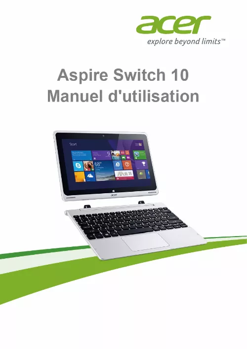 Mode d'emploi ACER ASPIRE SWITCH 10 SW3-013-182Y