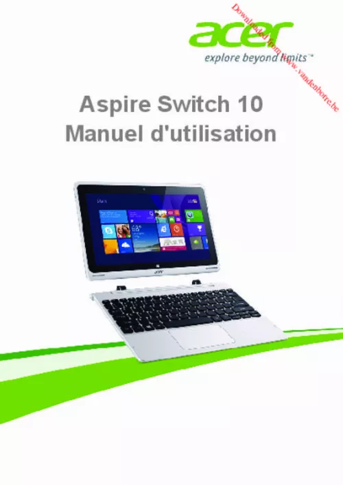 Mode d'emploi ACER ASPIRE SWITCH 10 SW5-012-1438