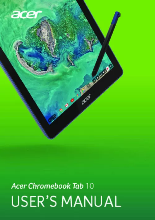 Mode d'emploi ACER CHROMETAB D651N-K8FS STYLET