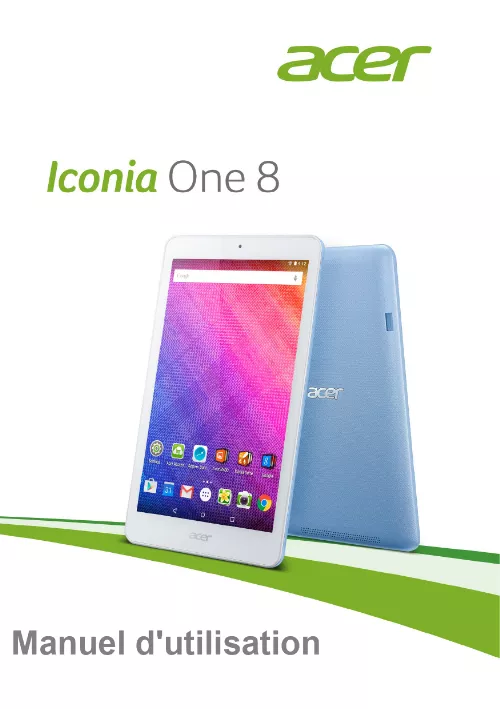 Mode d'emploi ACER ICONIA ONE 8 B1-810