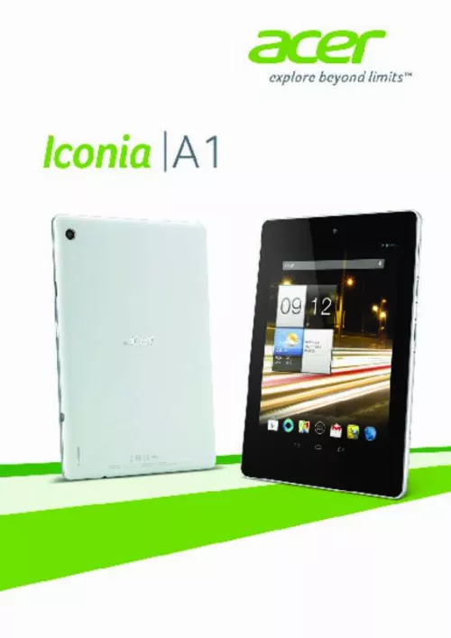 Mode d'emploi ACER ICONIA TAB A1-810