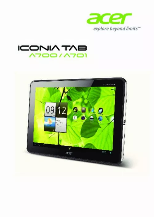 Mode d'emploi ACER ICONIA TAB W700