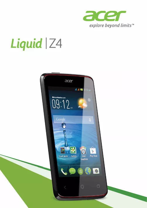 Mode d'emploi ACER LIQUID Z4