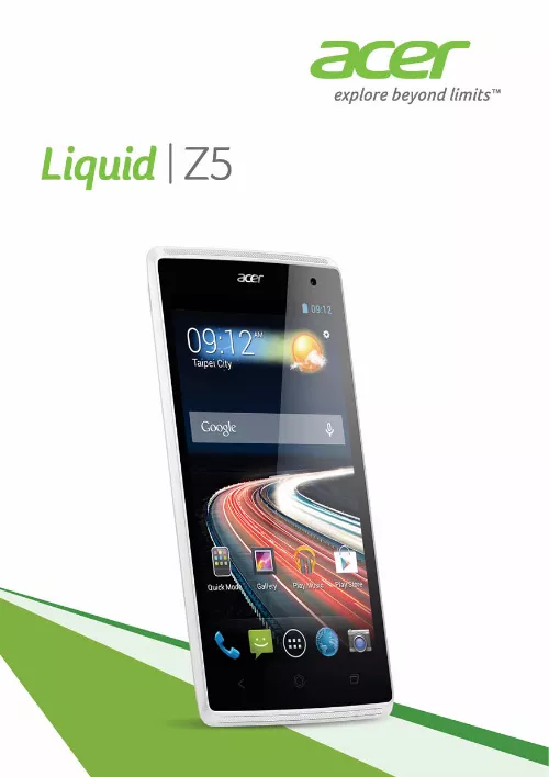 Mode d'emploi ACER LIQUID Z5 DUO