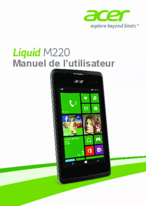 Mode d'emploi ACER M220