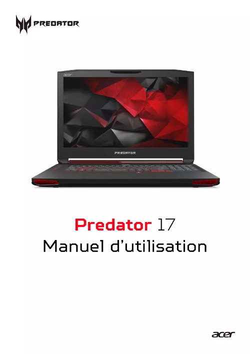 Mode d'emploi ACER PREDATOR 17