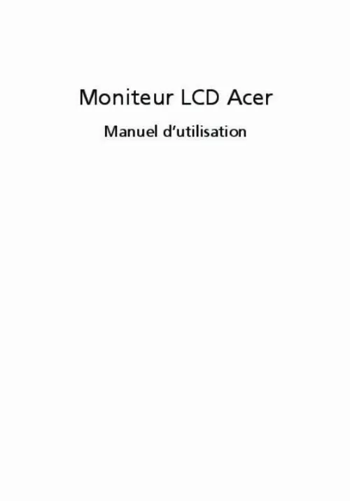 Mode d'emploi ACER S271HLCBID