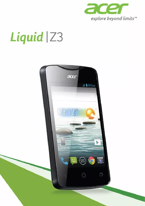 Mode d'emploi ACER LIQUID Z3