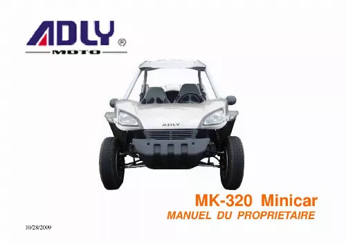 Mode d'emploi ADLY MK-320