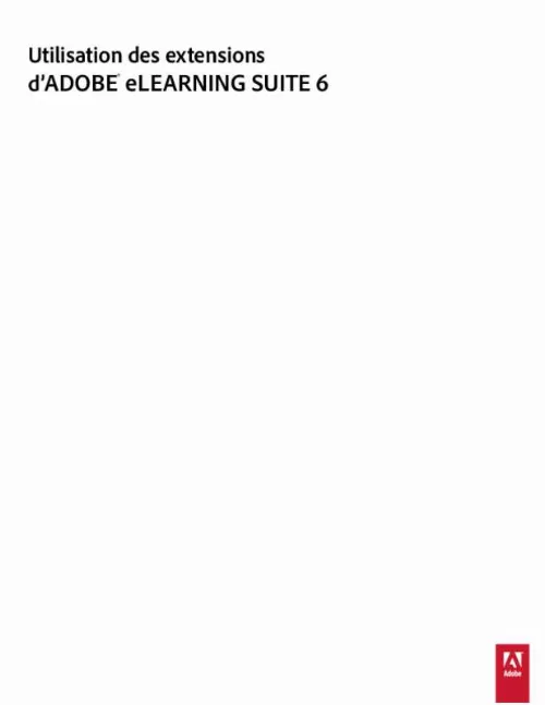 Mode d'emploi ADOBE ELEARNING SUITE 6