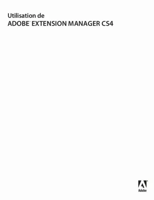 Mode d'emploi ADOBE EXTENSION MANAGER CS4