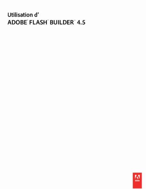 Mode d'emploi ADOBE FLASH BUILDER 4.5