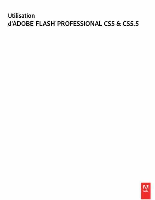 Mode d'emploi ADOBE FLASH CS5.5
