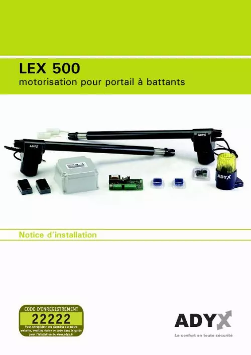 Mode d'emploi ADYX LEX 500