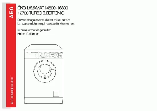 Mode d'emploi AEG-ELECTROLUX 16800